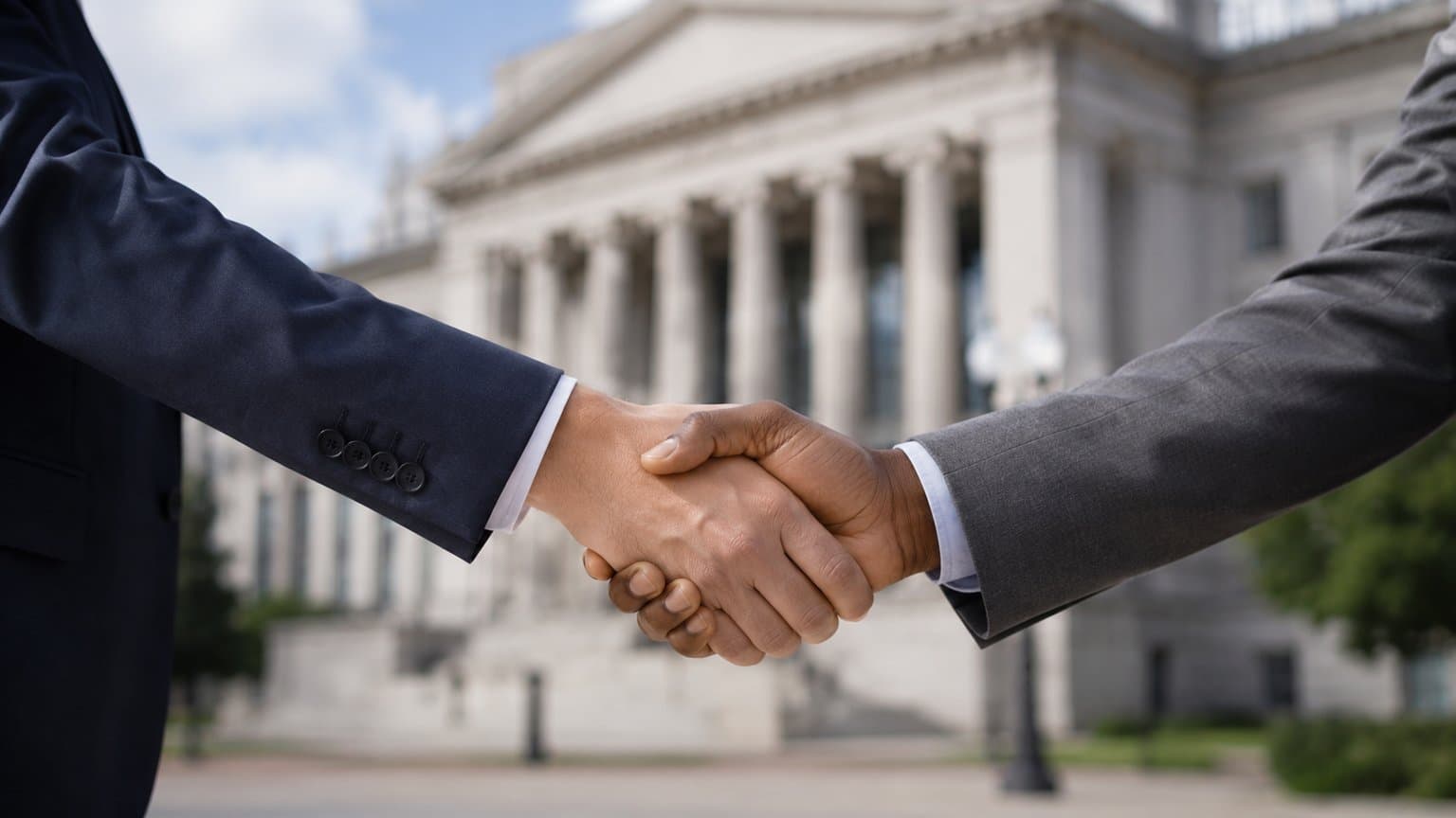 government contracting partnership handshake